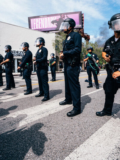 Protests turned violent on Saturday, May 30 as thousands of demonstrators marched along LA streets