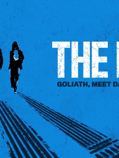 Poster for "The Fight," drawing depicting four ACLU lawyers alongside film title.