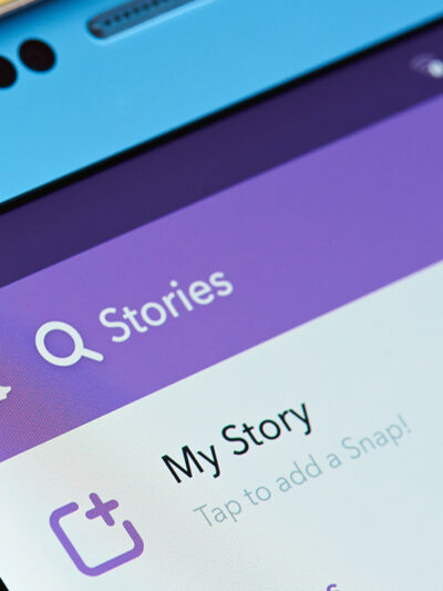 Snapchat stories on a smart phone.