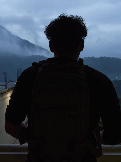 Photo of silhouette of Bastien Rodriguez in Guatemala