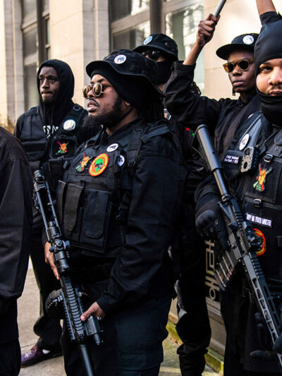 Members of the New Black Panthers attend a second amendment rally at the Virginia State Capitol in January 2021
