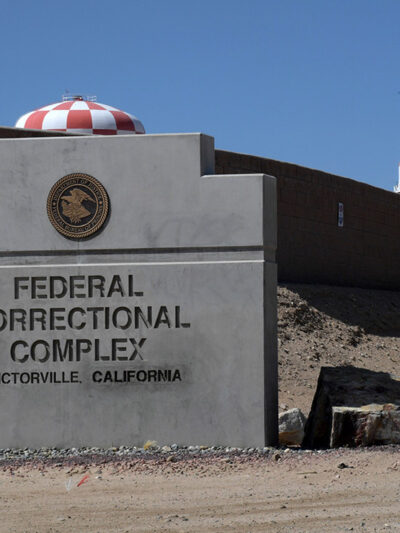 A general view of the Federal Correctional Complex in Victorville, California