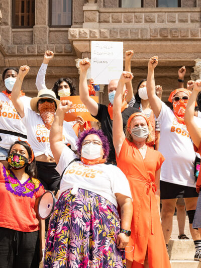 Women protesting abortion laws in Texas.