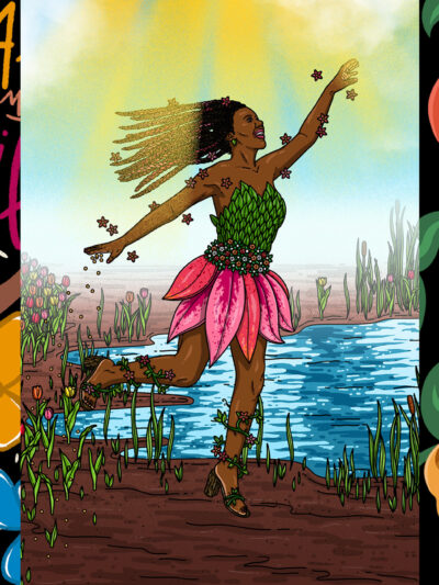 A combination of illustrations depicting Black joy.