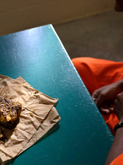 A nutraloaf, a meal typically given to inmates for misbehavior.
