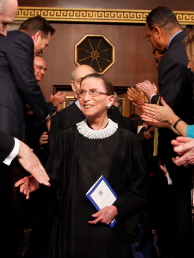 A photo of Ruth Bader Ginsburg.