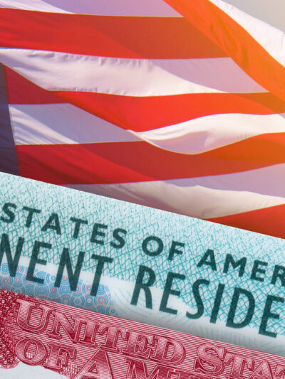 U.S. visa and Permanent Resident Green Card.