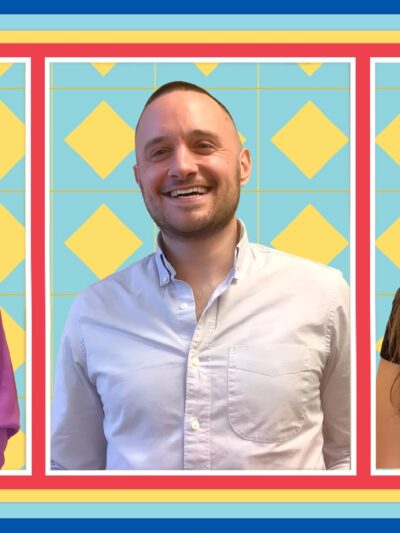 An ACLU graphic featuring Sophia Lin Lakin, Jonathan Topaz, and Molly McGrath with the phrase ACLU Pop Quiz Voting Rights Addition.