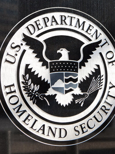 A Department of Homeland Security insignia.