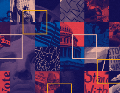 Picture in red and blue