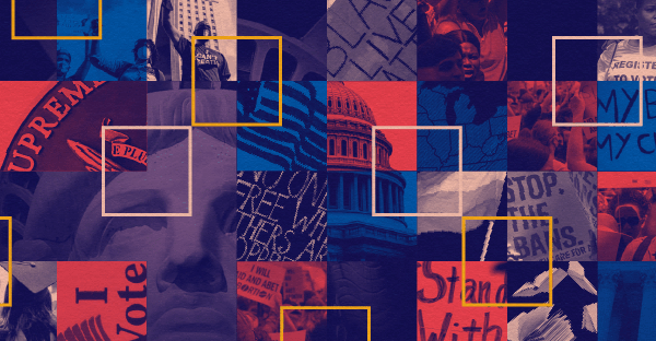 Picture in red and blue