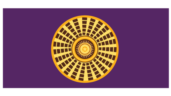 Purple background with Oklahoma Dome