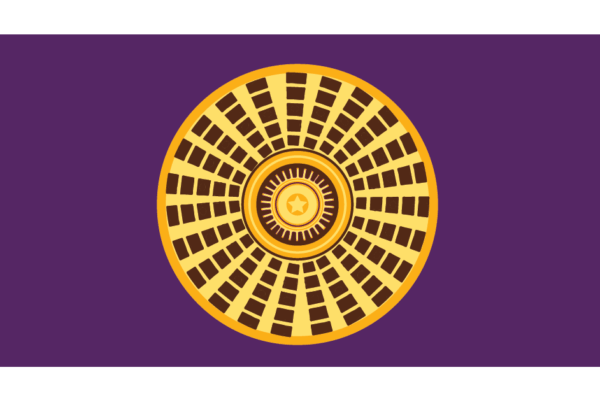 Purple background with Oklahoma Dome