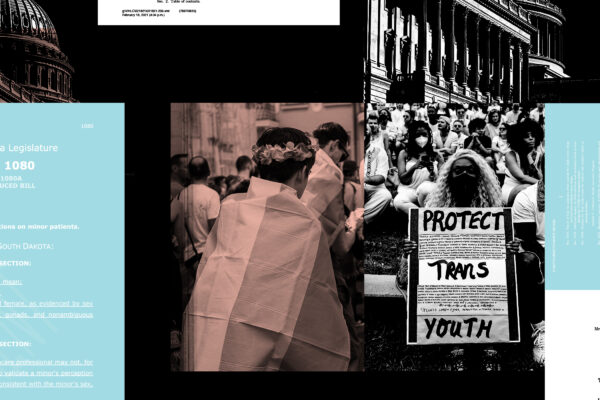 A photo montage representing trans justice.