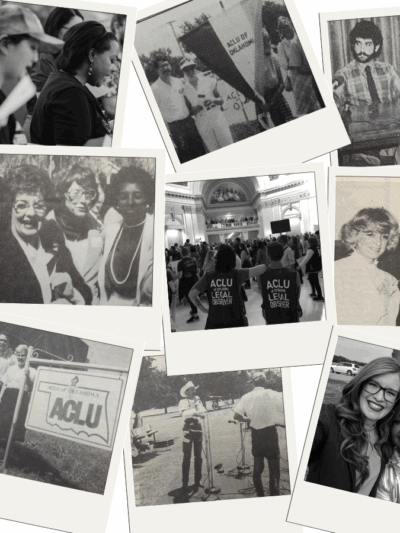 Photo collage with vintage logo