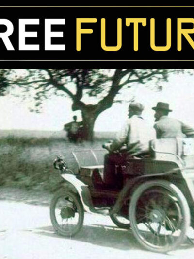 Vintage car driving on a road