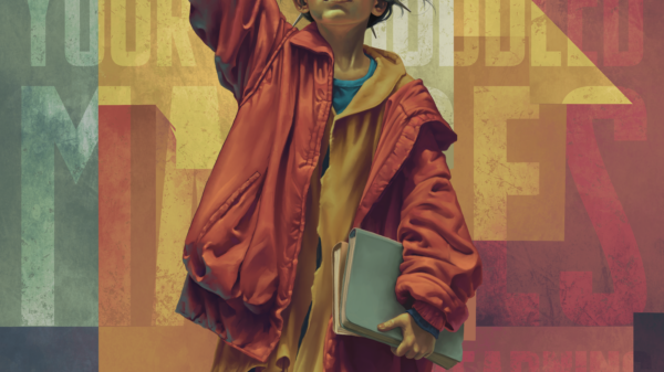 Child dressed as the Statue of Liberty