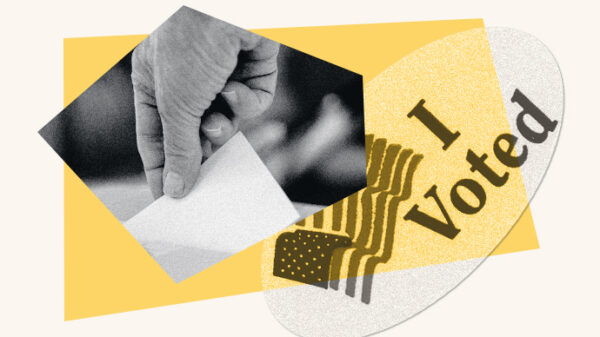 I voted sticker with yellow background.
