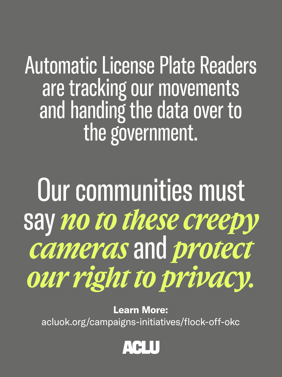 Communities protect our right to privacy