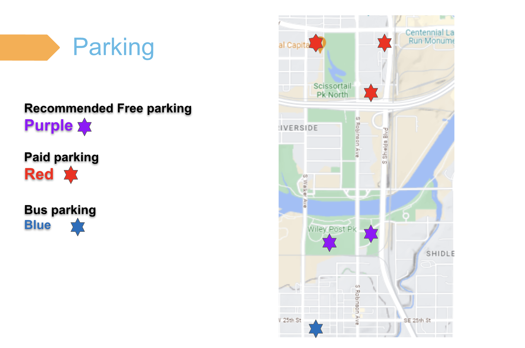 Parking options map