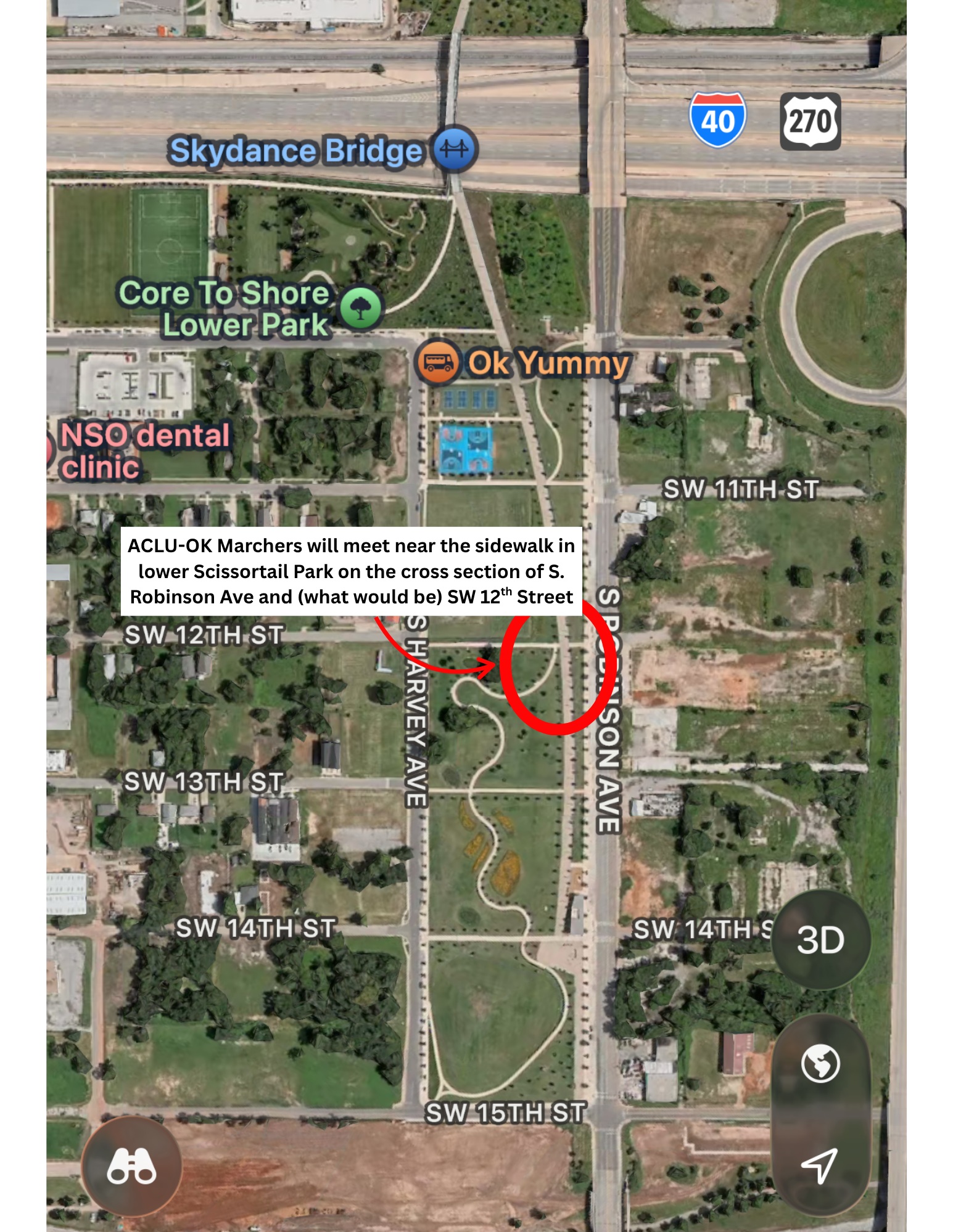 ACLUOK Parade Meet Up Sport Map