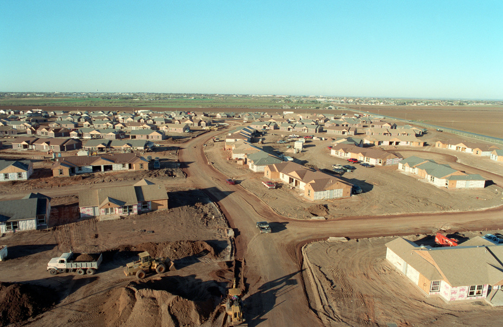 Arial view of housing