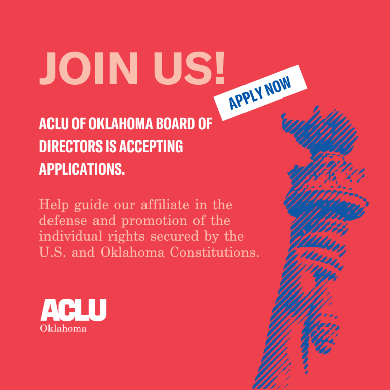 ACLU of Oklahoma Board of Directors Accepting Applications