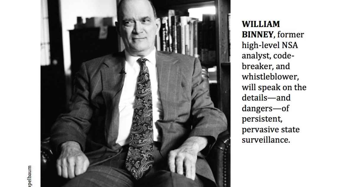 William Binney to Speak on “Digital Surveillance and Democracy” ACLU