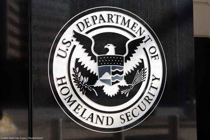 A Department of Homeland Security insignia.