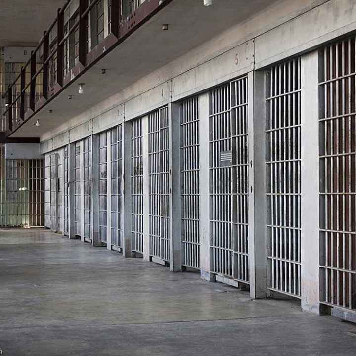 Jail cells with the doors closed inside an Idaho prison.