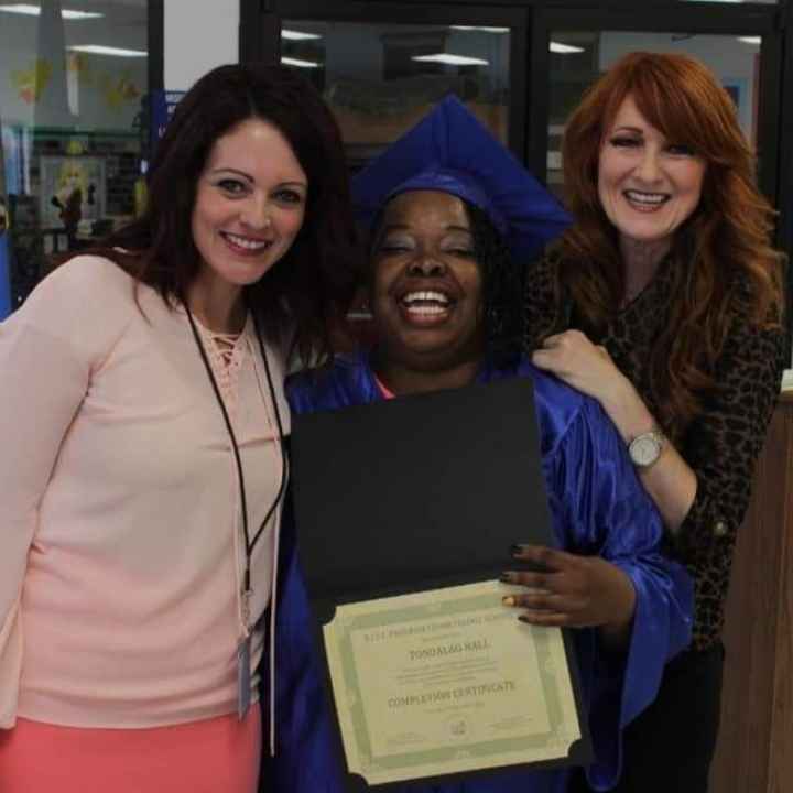 Tondalao Hall's Cosmetology Graduation